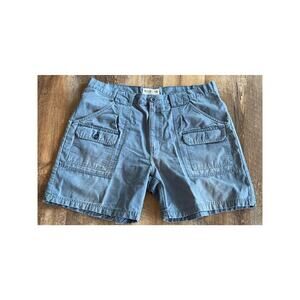 Magellan Sportswear men's blue gray cargo shorts size 38 , 100% Cotton